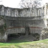 Rear view of the Multangular Tower in museum gardens, York.
