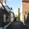 Winslow, Buckinghamshire.  Church Street and St. Laurence Church