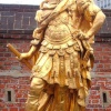 Gold Roman statue at the Historic Dockyard.