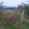 Fence to at the top of Helsby Hill.