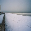 a snowny beach at Mablethorpe, Lincs