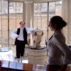 The Pump Rooms in Bath where you can have a drink, served by a 'contemporarian'. -