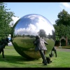 Sculpture in Kings hill, its called 'a different ball game'