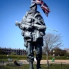 Statue of Falklands Marine Yomper at Eastney Barracks, Hampshire -  - Taken:  5th May 2006