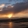 Sunset over the shore at Haverigg, Cumbria.