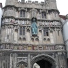 This is the gate to the Cathedral in Canterbury, Kent in Sept. of 2005