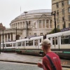 The Metrolink passing by Central Library