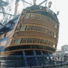 Stern of the Victory in Portsmouth. Picture taken in May 2006