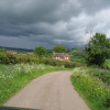 Dalwood, Devon. Extremely narrow & very pretty country lanes near to the village.