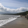 Lyme Regis in the distance. Charmouth, Dorset
