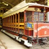 A very early Blackpool tram at Crich Tramway Village, Derbyshire