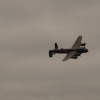 The Lancaster Bomber flys over, Yorkshire Air Museum, Elvington, North Yorkshire.