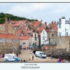 Robin Hoods Bay, looking in from the sea at low tide.