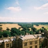 Warwick Castle and surrounding countryside in Warwick.