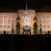 Buckingham Palace, London. Taken around Christmas 2003 during a light show.
