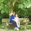 Enjoying a rest in the shade on the village green