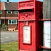 A post mounted George VI postbox, Moor Lane, Martin, Lincolnshire.