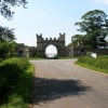 Fillingham, Lincolnshire. View from Owmby Cliff Road. The Gateway to Fillingham Castle