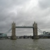 Tower Bridge, London taken from the river cruise boat.  March 2006