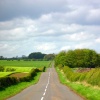 Country road in Upper Coquetdale, Northumberland.