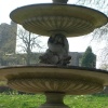 One of a pair of nineteenth century fountains located in Cliffe Castle Gardens in Keighley.