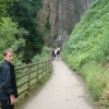 Heading towards the entrance to Peak Cavern in Castleton, Derbyshire