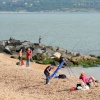 Fishing off Milford Beach, Milford on Sea, Hampshire