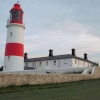 Souter Point Lighthouse on the coast road to Whitburn Village from South Shields.