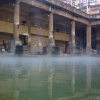 Steam rising from the roman bath