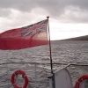 Crossing Loch Lomond with an approaching winter's storm