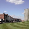 Town of Windsor across the street from Windsor Castle in Windsor, England.