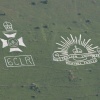 Fovant Badges in Wiltshire. Taken from the air in July 2006