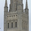 Close up of the tower of Norwich Cathedral