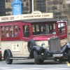 'Last of the Summer Wine' Tourist bus in Holmfirth Village, West Riding