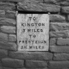19th century mileplate at Titley, Herefordshire