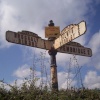 Cast-iron direction sign at Luntley, Herefordshire