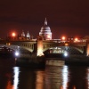 St. Paul's Cathedral from the river Thames at night