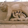 Remus and Romulus sand sculpture at Brighton Sand Sculpture festival 2006