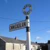 Cast-iron sign at Penderyn, Rhonnda Cynon Taf