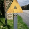 1903 Motor Car Act warning sign near Walton, Powys