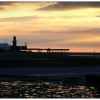 Fleetwood. Lancashire.  Fleetwood Pier at Sunset.