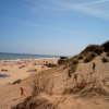 The Beach at Hemsby, Norfolk. Taken from the top of the dune, next to the car park entrance