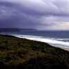 Perran Bay from cliffs just before a storm. Sept 2005