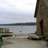 The Helford River at the tiny village of Durgan, near Glendurgan Garden, Cornwall. - 