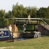 Lock joining the Oxford Canal with the River Cherwell at Shipton-on-Cherwell, Oxon.