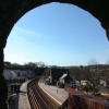 View of Dalton-in-Furness railway station. Dalton-in-Furness