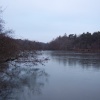 A freezing day. Cutmill Pond, Cutmill, Nr. Farnham, Surrey, England.