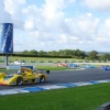 Radical series racers at the Melbourne Hairpin, Donington Park Circuit, Derbyshire