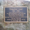 Plaque commemorating the former military camp near Chiseldon, Wiltshire
