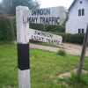 Drivers can take their choice of route on reaching Hinton Parva in the borough of Swindon